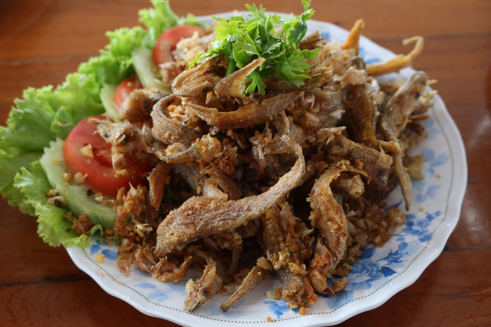 ปลาเนื้ออ่อนทอดกระเทียม
